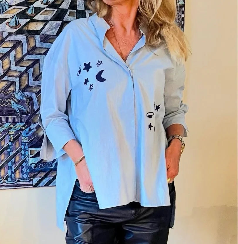 Wauw - Luna Plain Skjorte - Baby Blue
