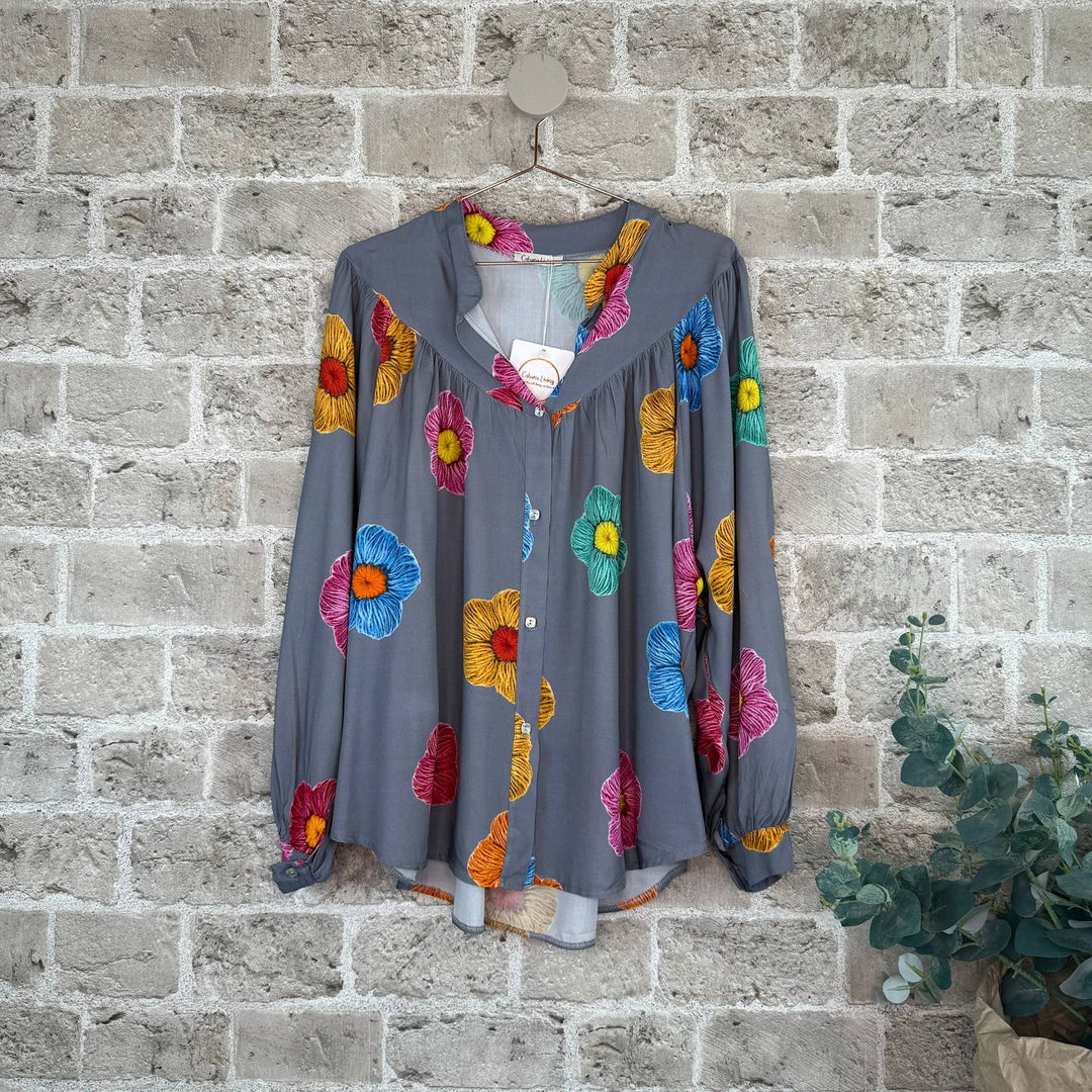 Cabana Living - Fino bluse - Grigio - Onesize