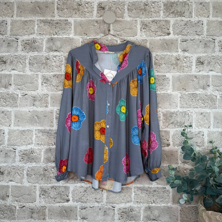Cabana Living - Fino bluse - Grigio - Onesize