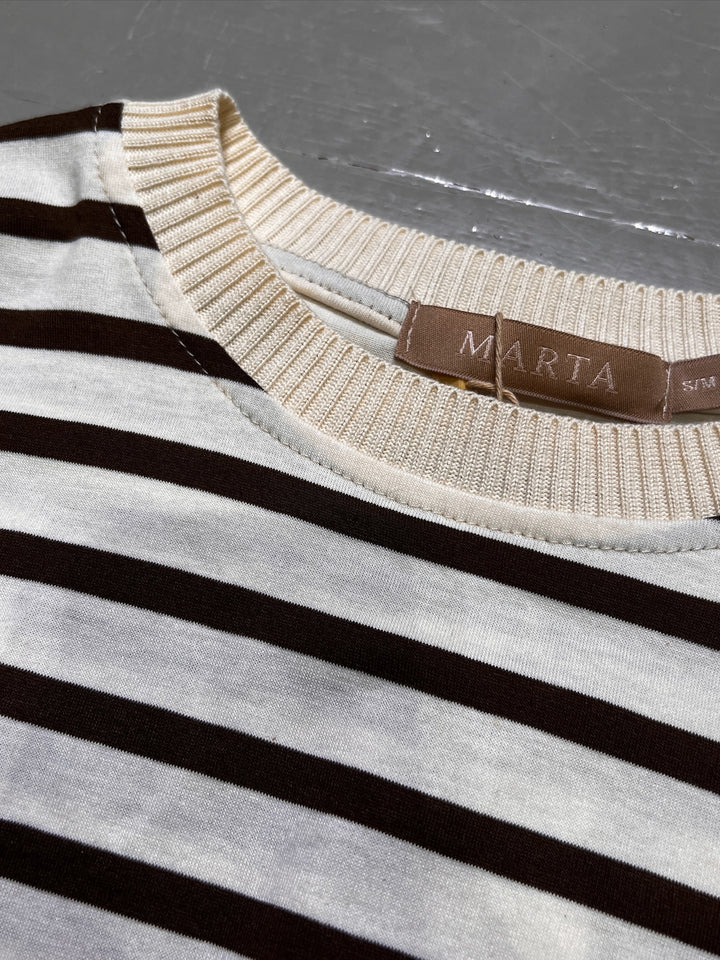 Marta - Kara LS Tee - Dark Brown