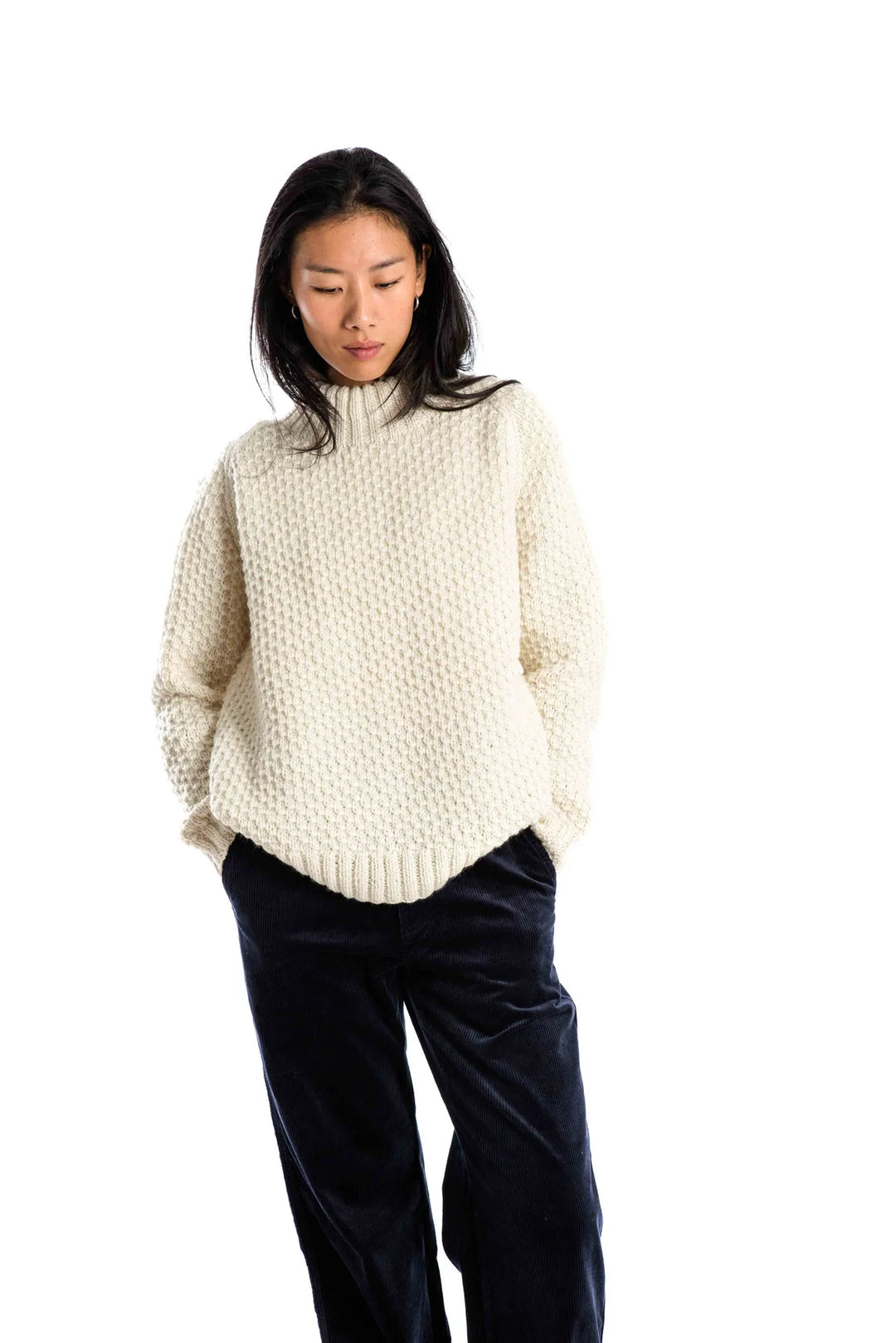 Fuza Wool - Butterfly Sweater - White