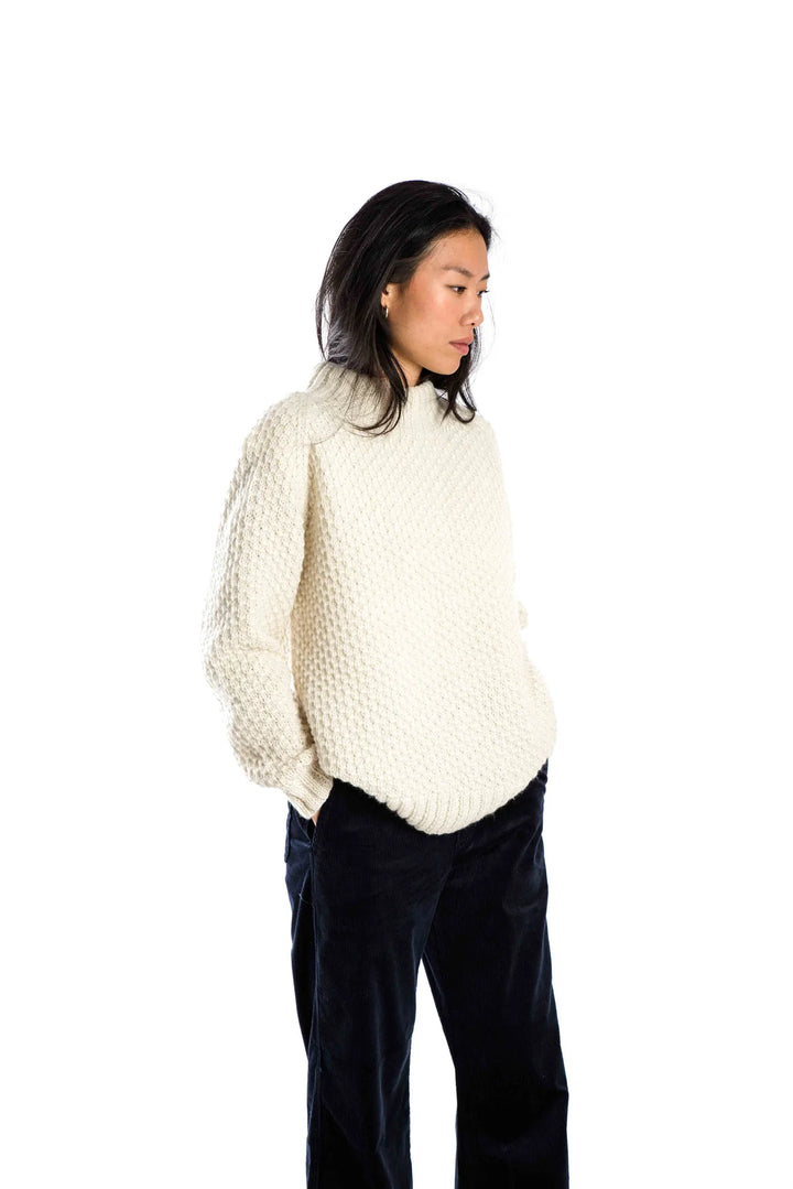 Fuza Wool - Butterfly Sweater - White