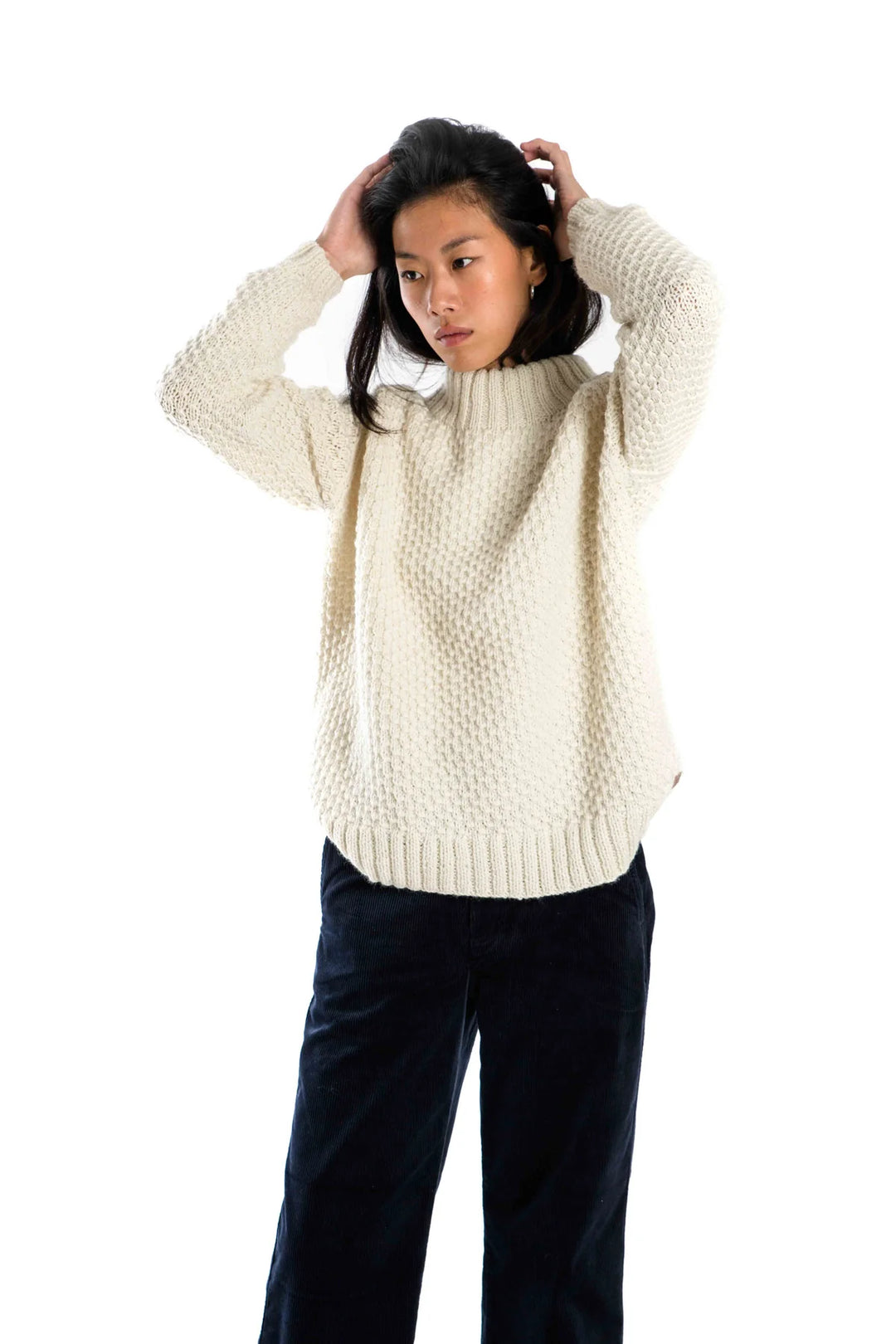 Fuza Wool - Butterfly Sweater - White