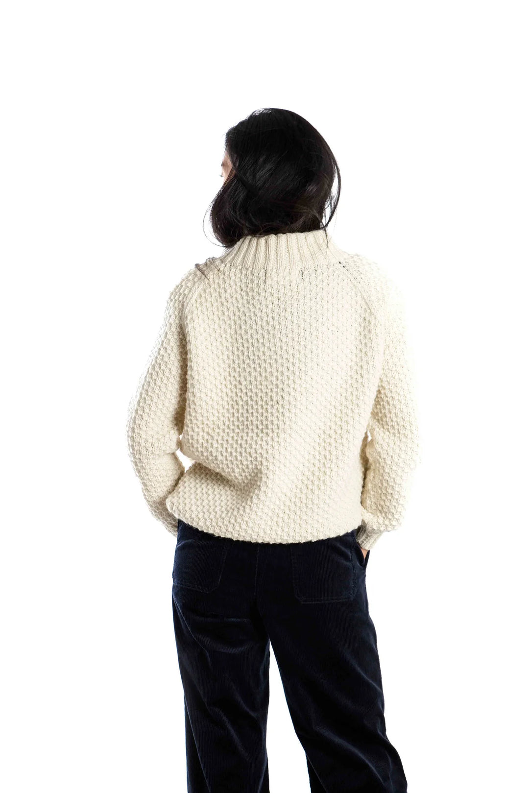 Fuza Wool - Butterfly Sweater - White