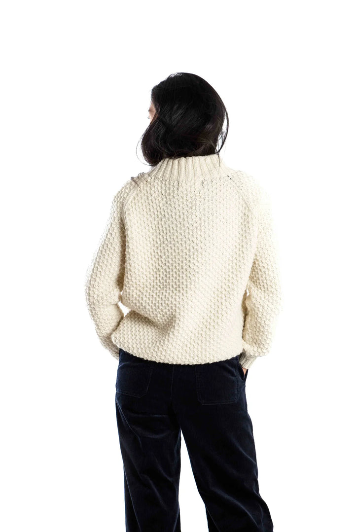 Fuza Wool - Butterfly Sweater - White