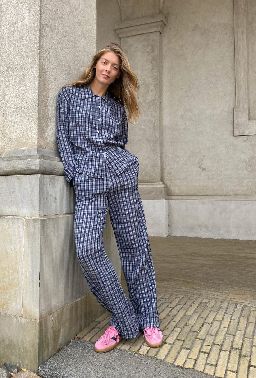 Boii - Tinsi Skjorte - Chech Grey/Navy