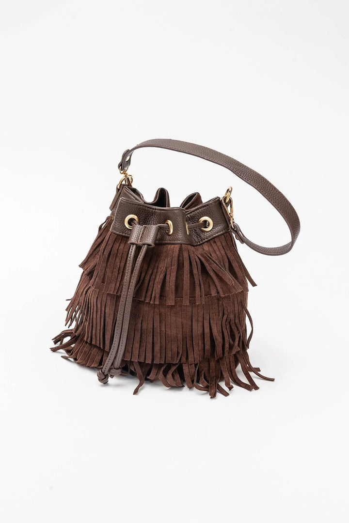 Bow 19 - Jade Bucket Bag Frill - Brown