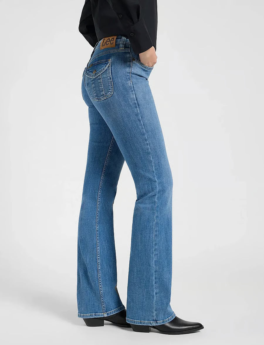 Lee - Flap Pocket Jessica Jeans - Mid Fade