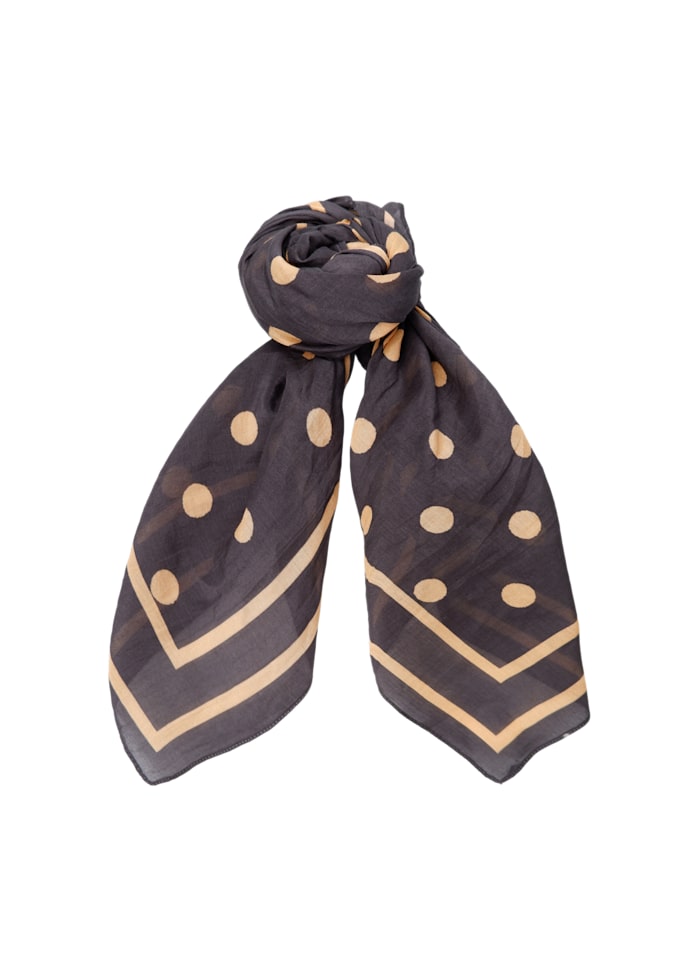 Black Colour - Jude Dotted Mini Tørklæde - Coffee