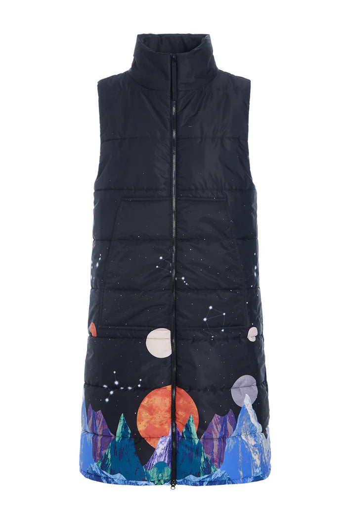 Hunkøn - Justice Long Vest - Outer Space Art Print