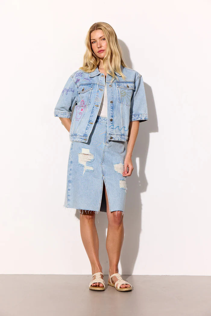 Hunkøn - Kenna Denim Jakke - Light Denim