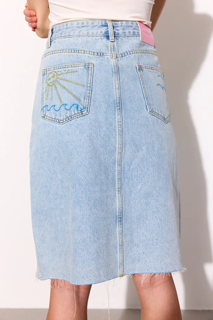 Hunkøn - Kenna Denim Nederdel - Light Denim