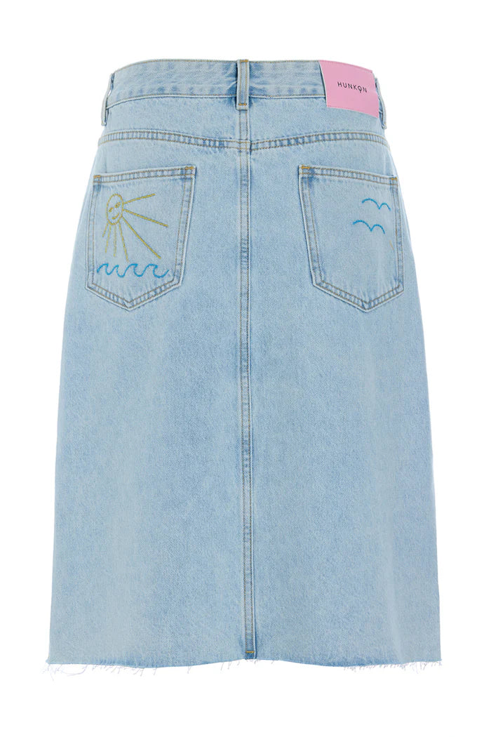 Hunkøn - Kenna Denim Nederdel - Light Denim