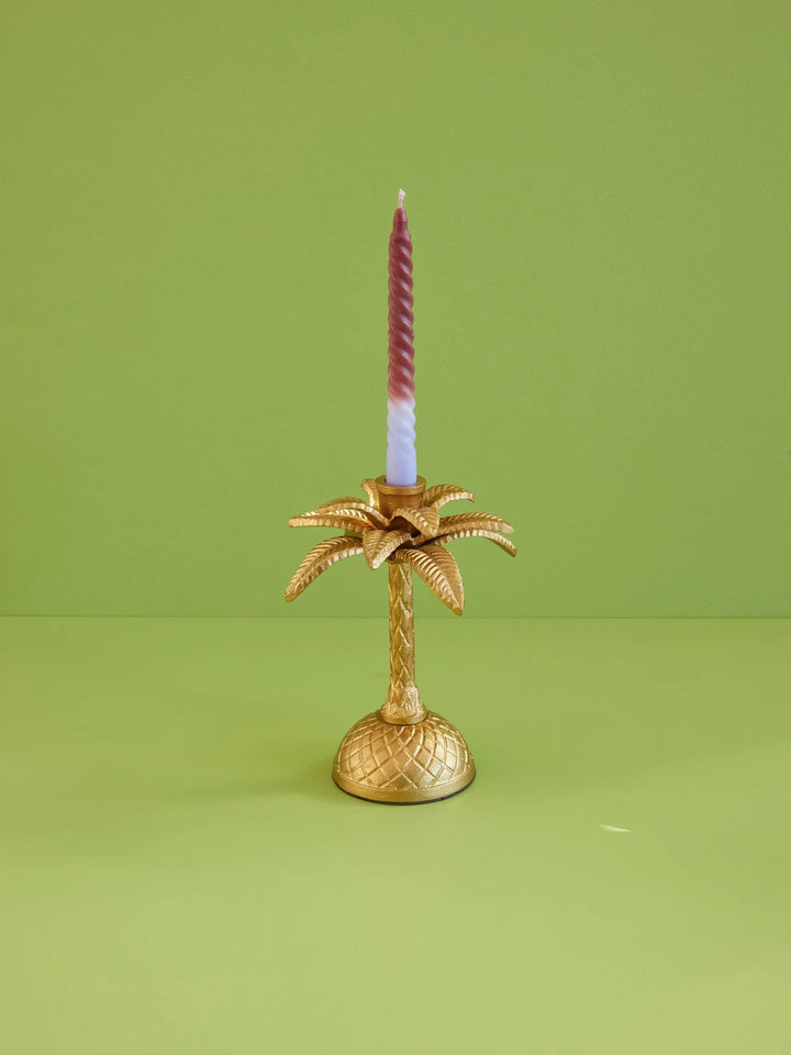 Rice - Large Palm Metal Candle Holder - Gold