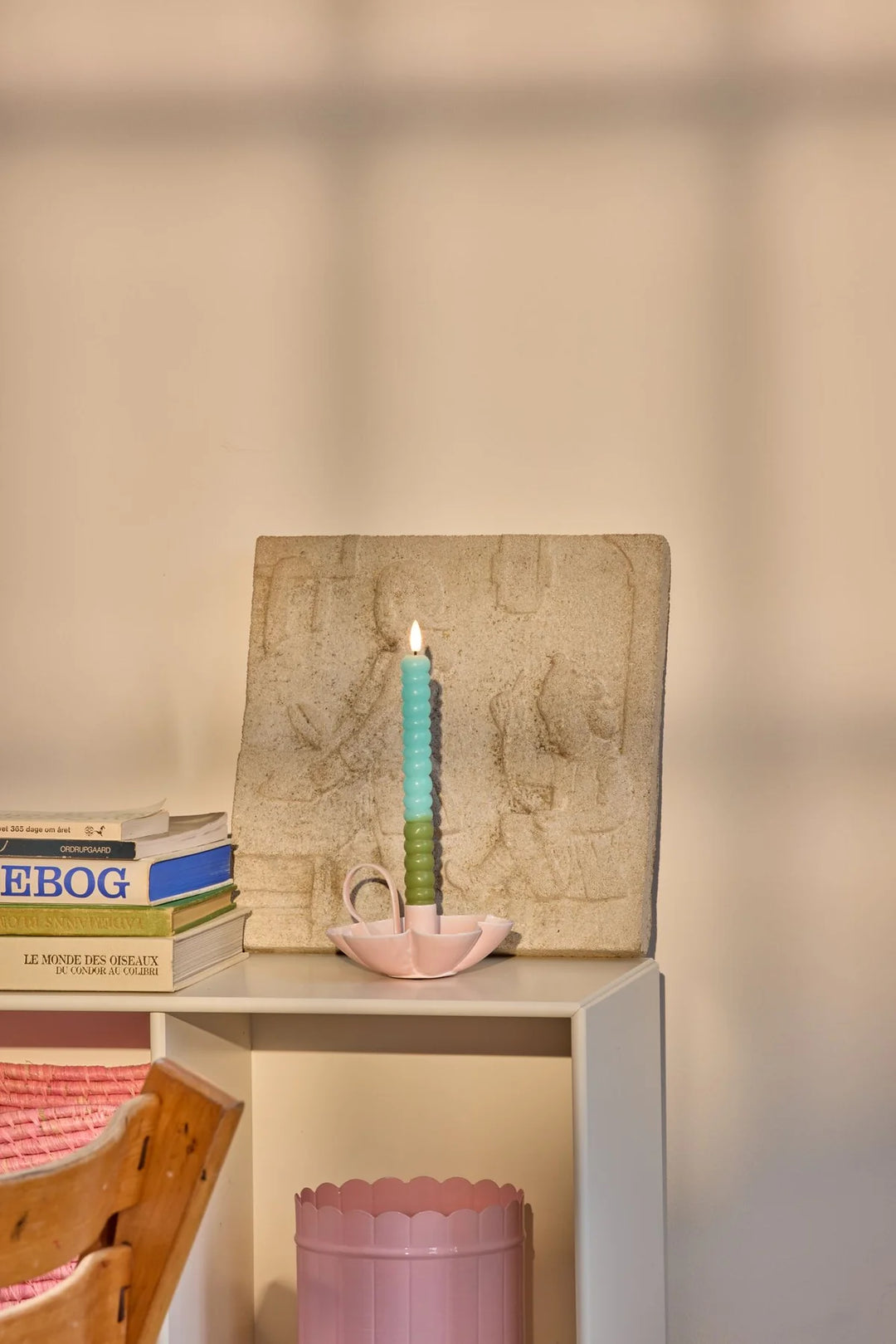 Rice - LED Candles - Green/Mint - 2-pack