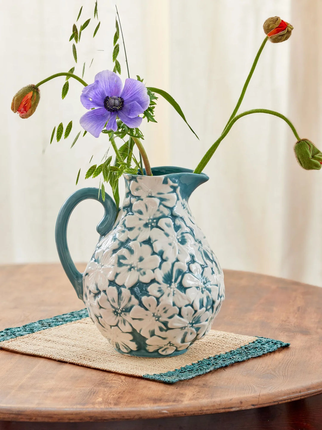 Rice - Large Ceramic Jug - Green
