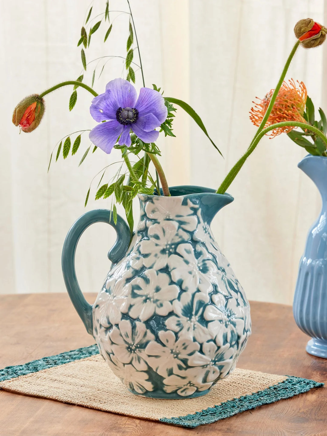 Rice - Large Ceramic Jug - Green
