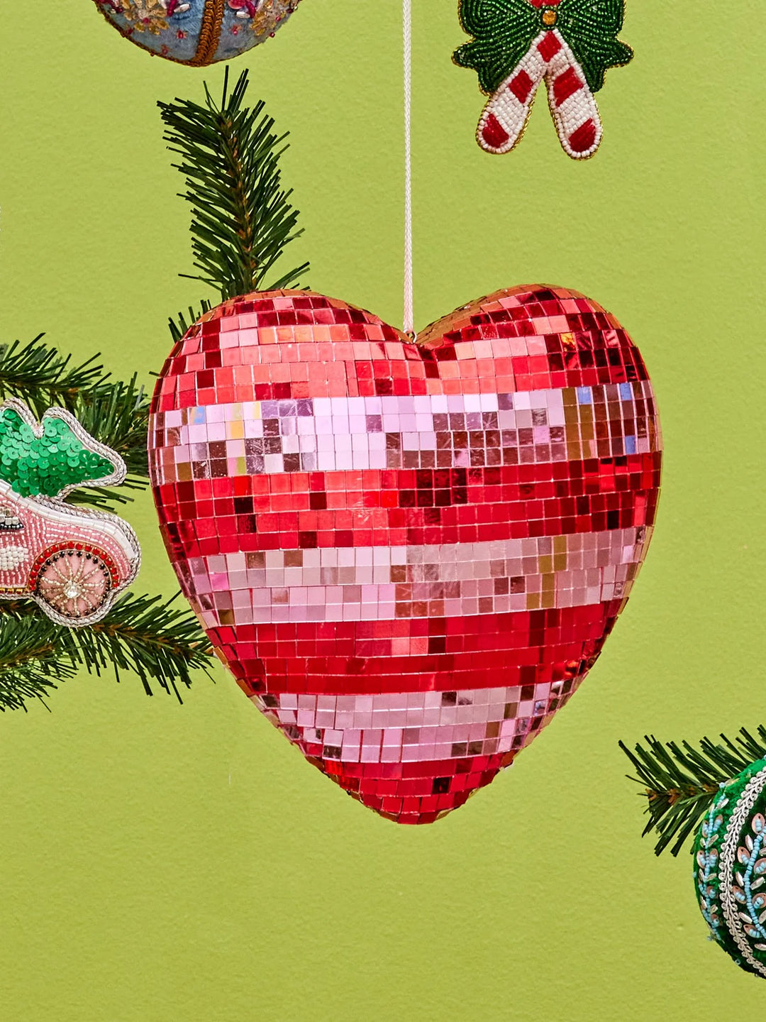 Rice - Large Heart Disco Ball - Pink