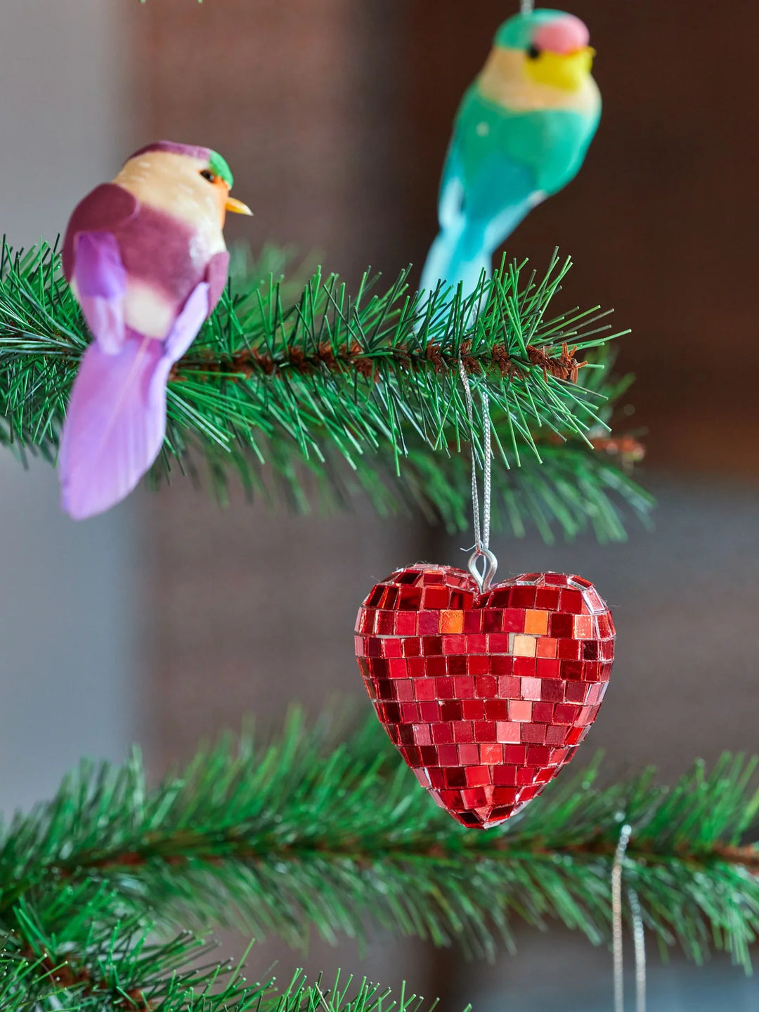 Rice - Small Heart Disco Ball - Red