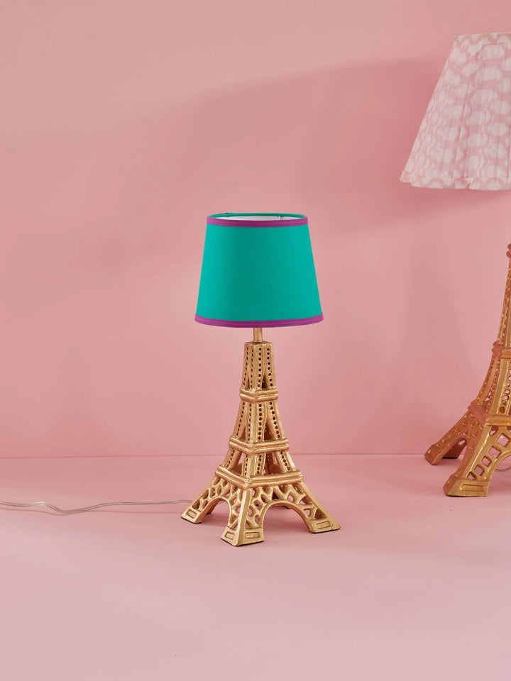 Rice - Small Eiffel Tower Metal Lamp - Gold