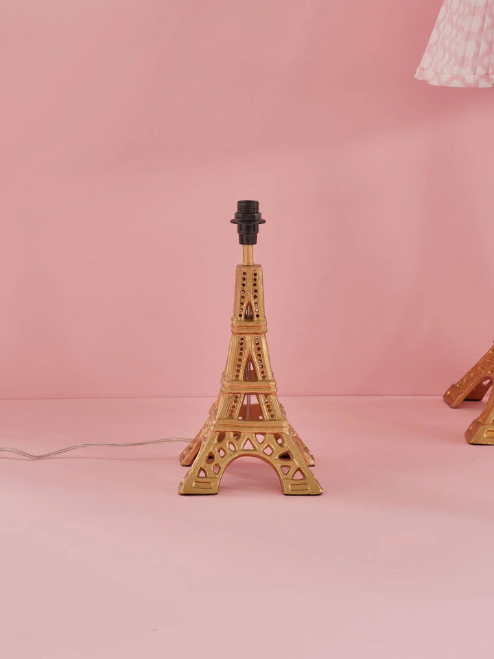Rice - Small Eiffel Tower Metal Lamp - Gold