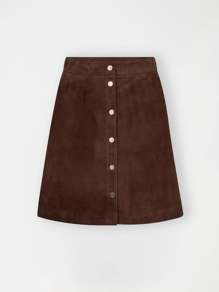 Gossia - Lara Nederdel - Brown Suede