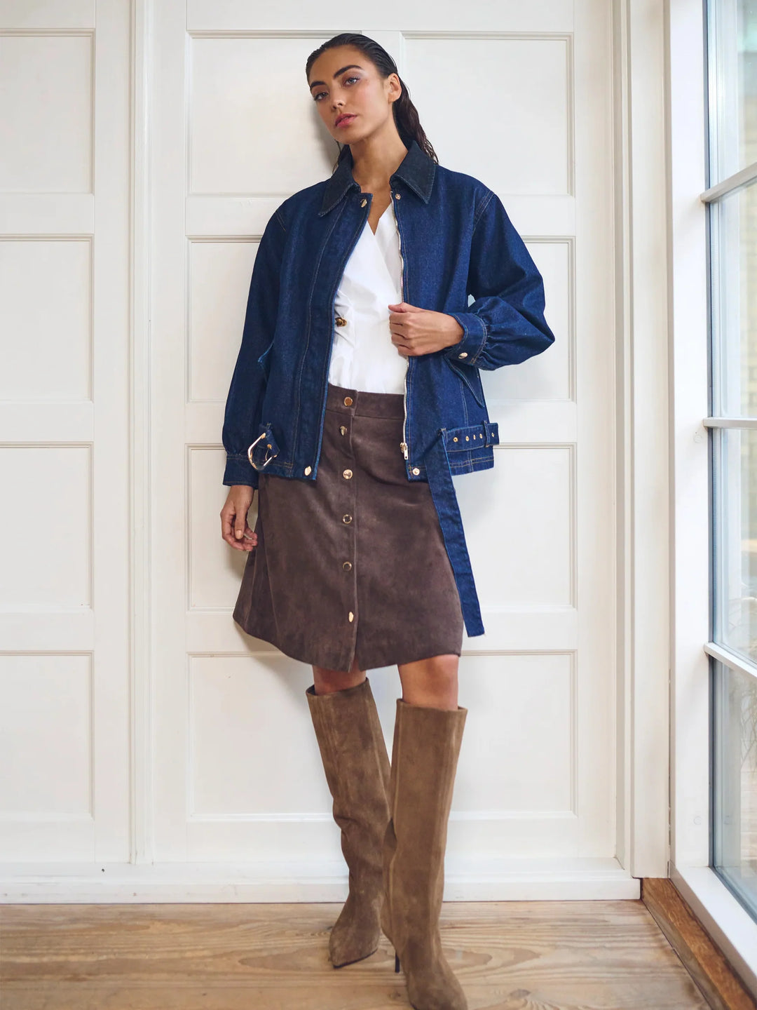 Gossia - Lara Nederdel - Brown Suede