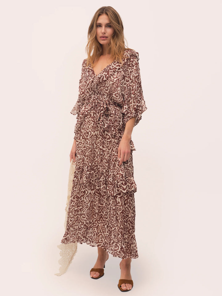 Gossia - Lia kjole - Brown Ikat