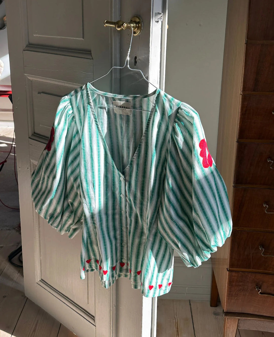 Sissel Edelbo - Lotta Skjorte - Green Stripes