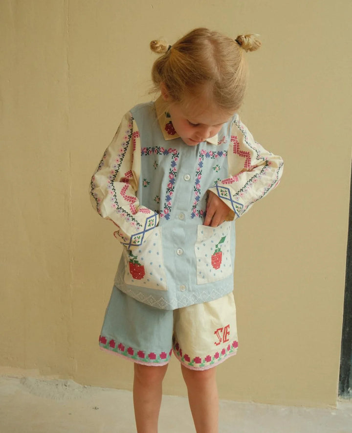 Sissel Edelbo - Louise Mini skjorte - Baby Blue