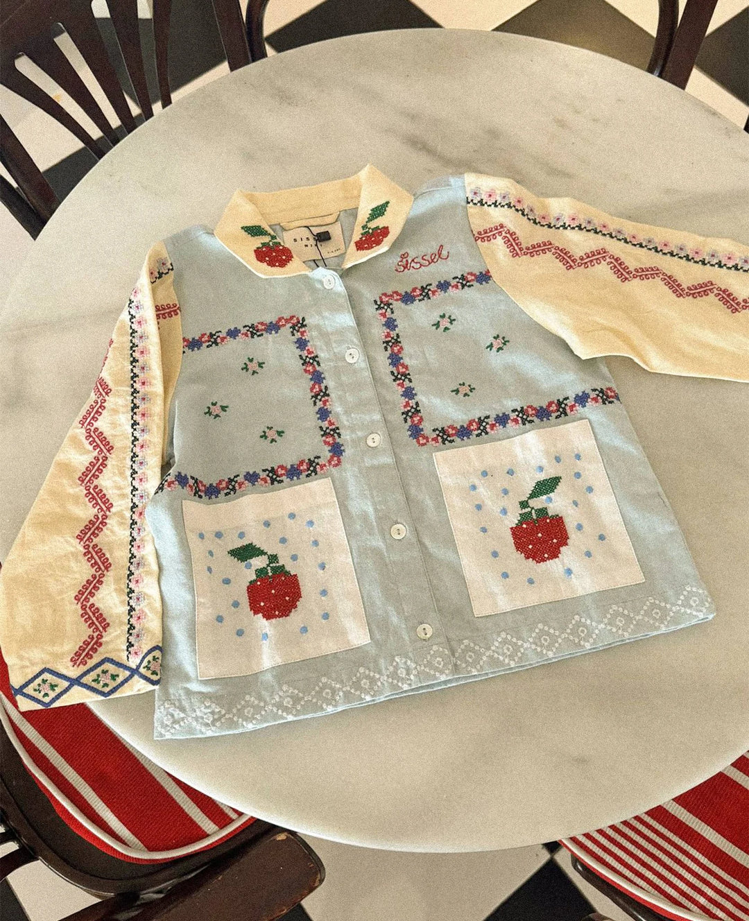 Sissel Edelbo - Louise Mini skjorte - Baby Blue