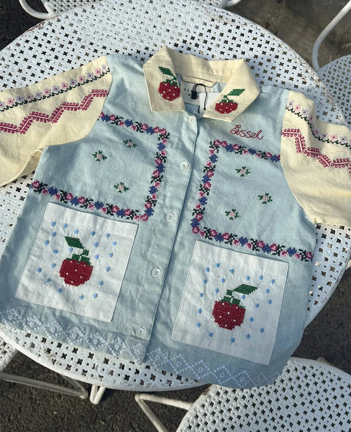 Sissel Edelbo - Louise Mini skjorte - Baby Blue