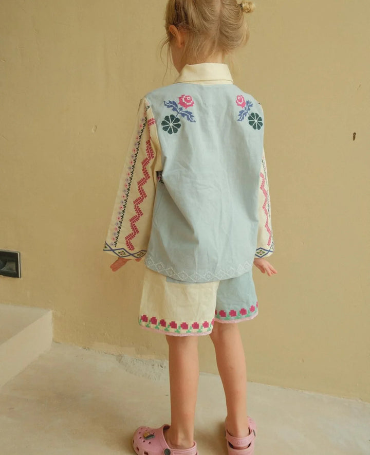 Sissel Edelbo - Louise Mini skjorte - Baby Blue