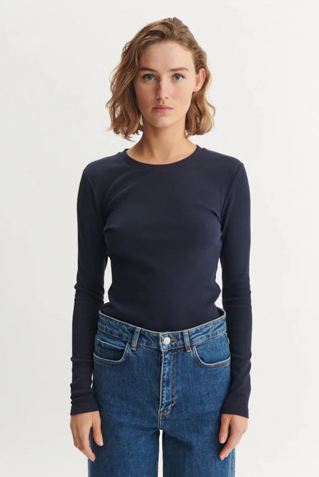 Basic Apparel - Ludmilla LS Tee - Sky Captain