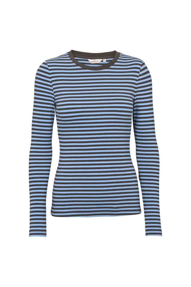 Basic Apparel - Ludmilla LS Tee - Frozen Fjord/Raven