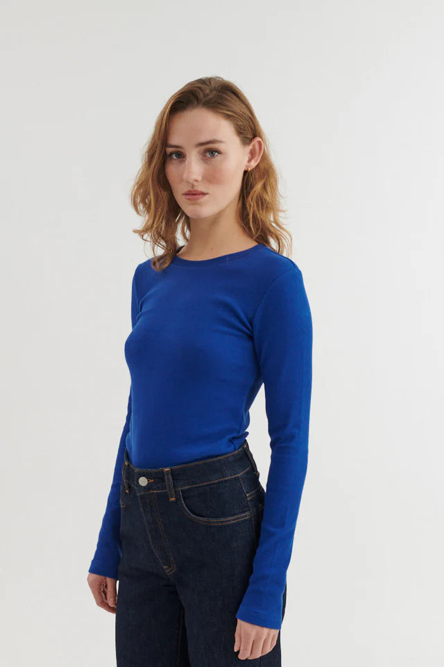 Basic Apparel - Ludmilla LS Tee - Sodalite Blue