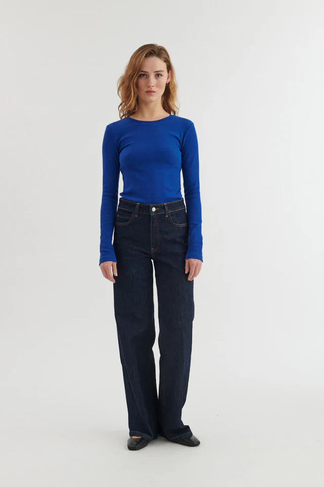 Basic Apparel - Ludmilla LS Tee - Sodalite Blue
