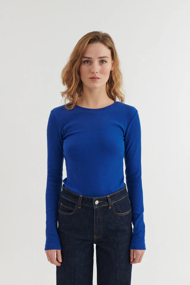 Basic Apparel - Ludmilla LS Tee - Sodalite Blue