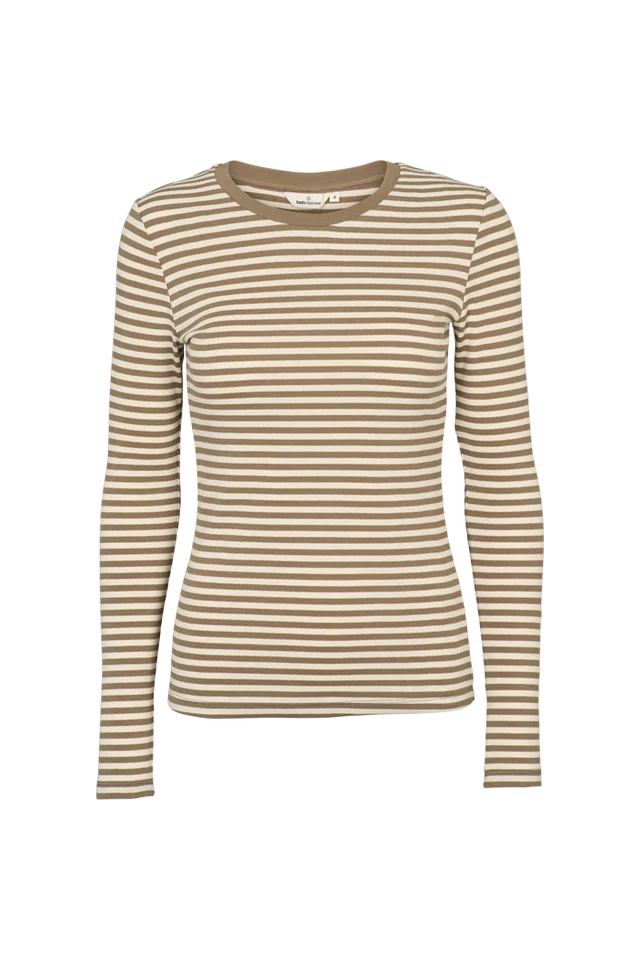 Basic Apparel - Ludmilla LS Tee - Covert Garden/Birch