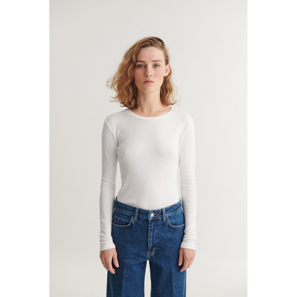 Basic Apparel - Ludmilla Ls Tee - Bright White