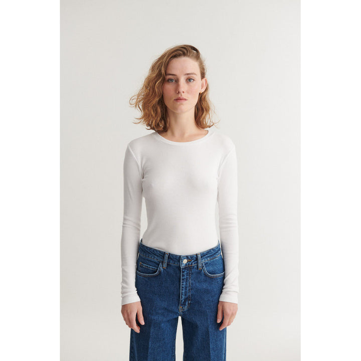 Basic Apparel - Ludmilla Ls Tee - Bright White