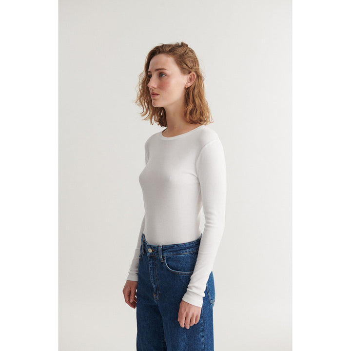 Basic Apparel - Ludmilla Ls Tee - Bright White