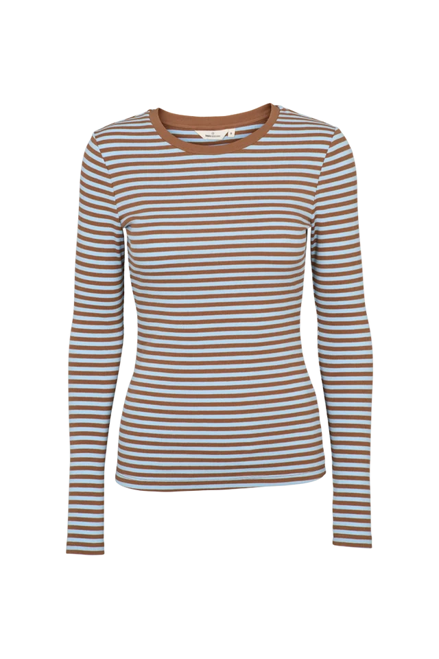 Basic Apparel - Ludmilla LS Tee - Nuthact/Dutchcanal
