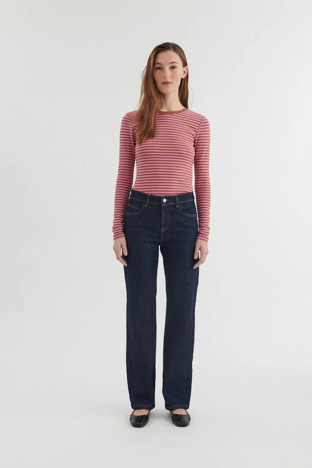 Basic Apparel - Ludmilla LS Tee - Cashmere Rose/Nuthatch