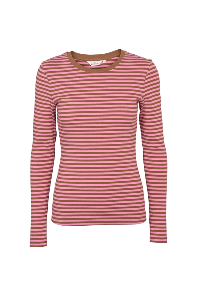 Basic Apparel - Ludmilla LS Tee - Cashmere Rose/Nuthatch