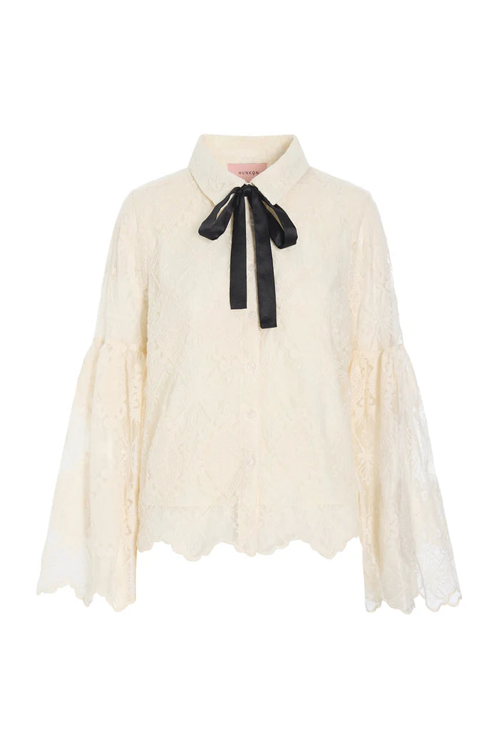 Female - Lulu Lace Shirt - Cream Lace