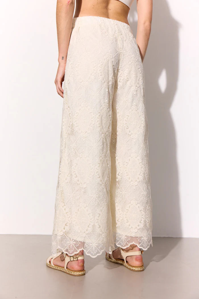 Hunkøn - Lulu Lace Bukser - Cream Lace