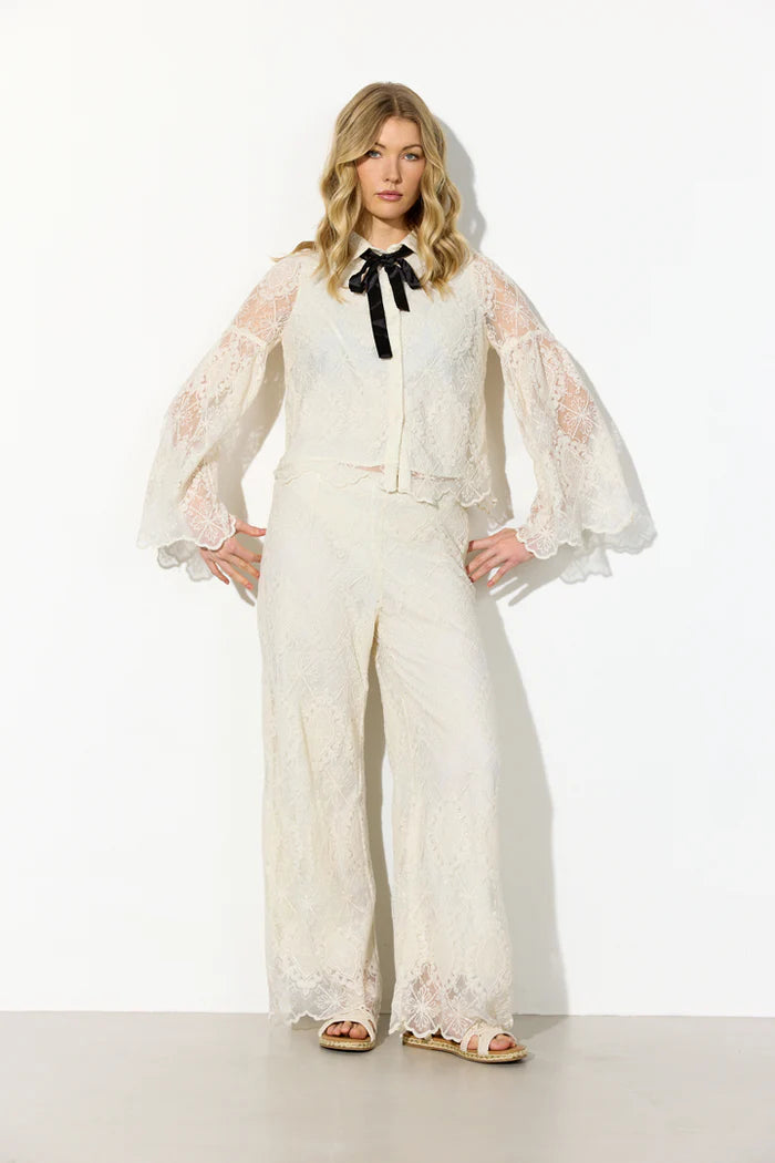 Hunkøn - Lulu Lace Bukser - Cream Lace