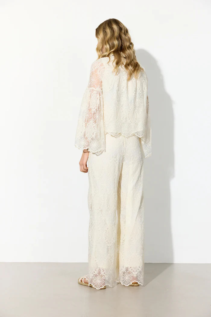 Hunkøn - Lulu Lace Bukser - Cream Lace