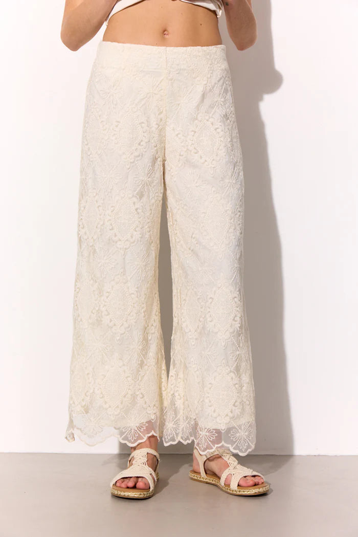 Hunkøn - Lulu Lace Bukser - Cream Lace
